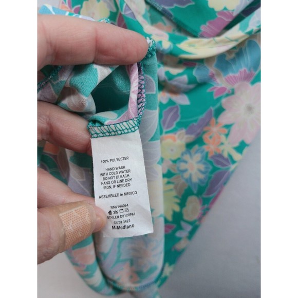 NWT See You Monday Dress Womens SZ M Cowl Neck Tied Halter Stretch Floral Print - Picture 16 of 16